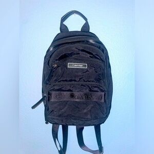 Black black Calvin Klein backpack fall backpack winter backpack travel bag